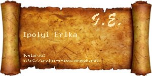 Ipolyi Erika névjegykártya
